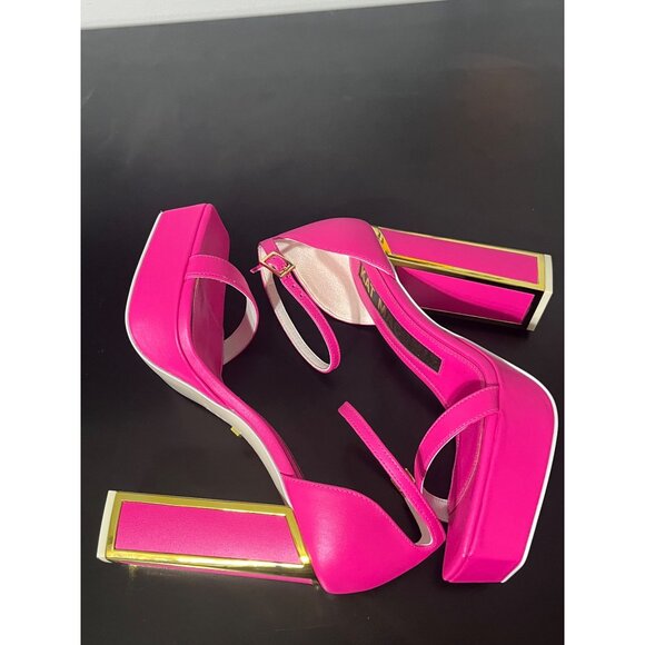 KAT MACONIE Missy Heels Platform Ankle Strap in Fuchsia size US 8 - Picture 11 of 13